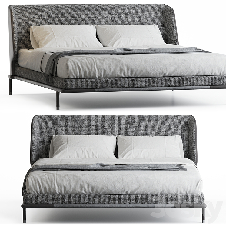 Frigerio Salotti Alfred Bed 3DS Max Model - thumbnail 2