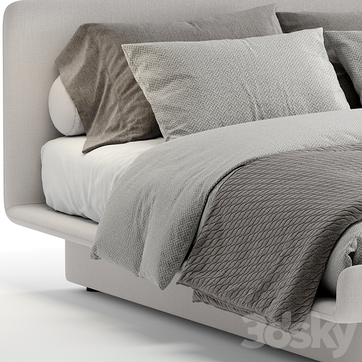 Gallotti&Radice LILAS double bed 3DS Max - thumbnail 2