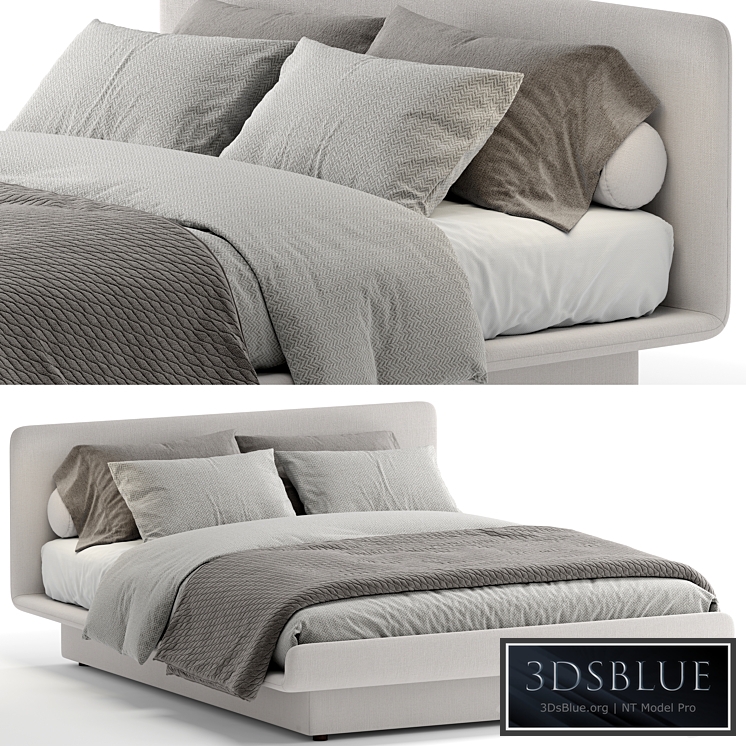 Gallotti&Radice LILAS double bed 3DS Max - thumbnail 3