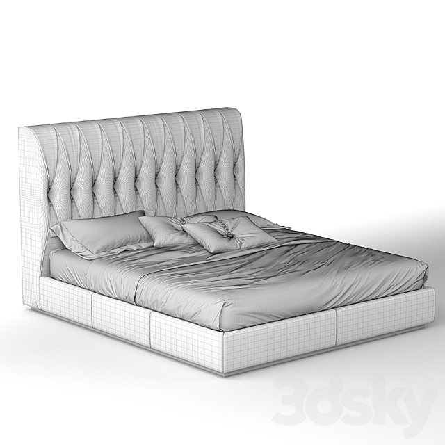 GAMMA MARLON NIGHT BED 3DSMax File - thumbnail 3