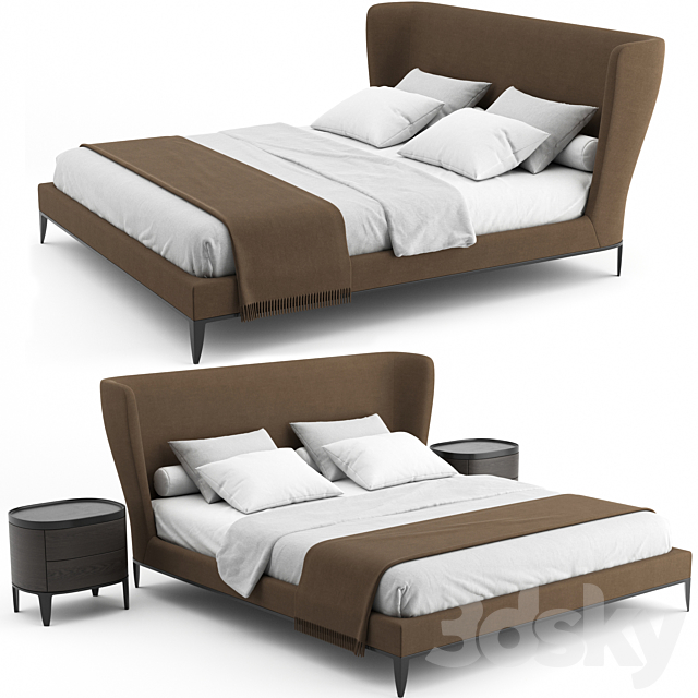 Gentleman Bed By Poliform 3DSMax File - thumbnail 1