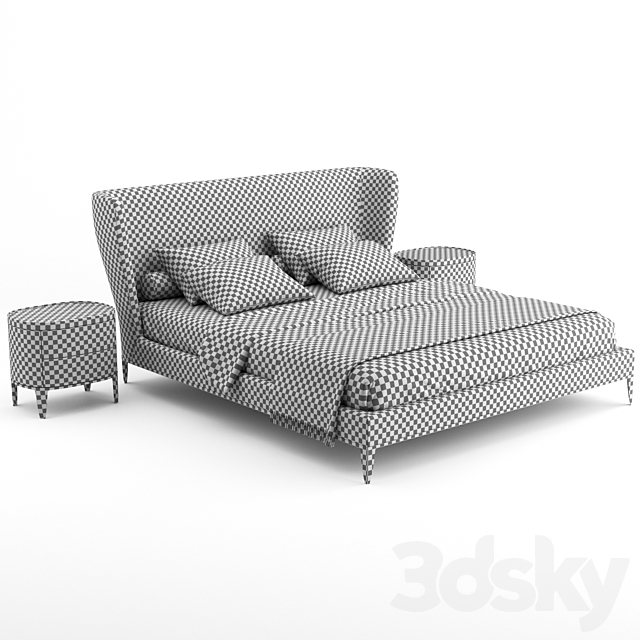 Gentleman Bed By Poliform 3DSMax File - thumbnail 2