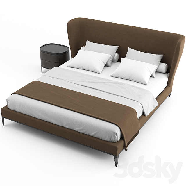 Gentleman Bed By Poliform 3DSMax File - thumbnail 5