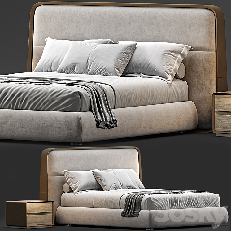 Giorgetti frame bed _ 59201 3DS Max Model - thumbnail 1