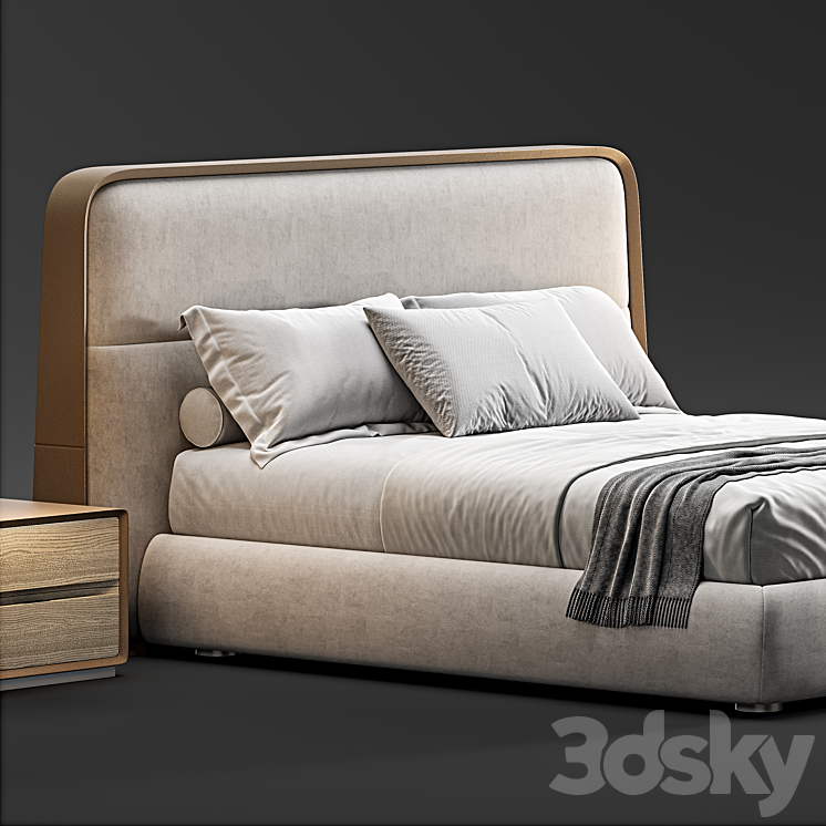 Giorgetti frame bed _ 59201 3DS Max Model - thumbnail 2