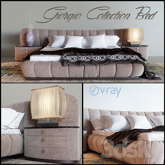 Giorgio Collection Bed 3DSMax File - thumbnail 1