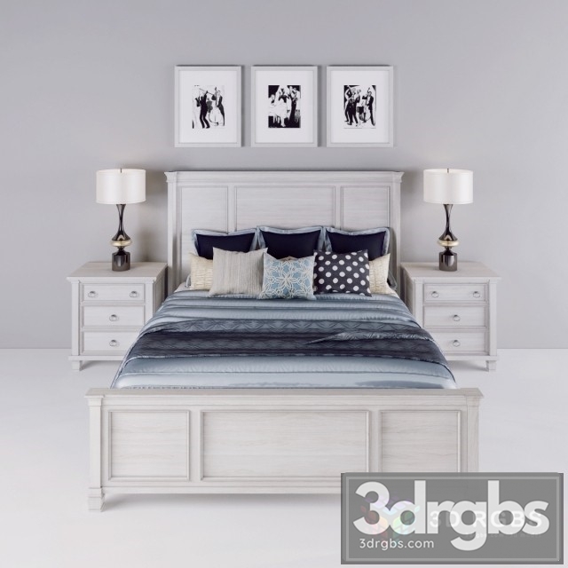 Greensburg King Panel Bed 3dsmax Download - thumbnail 1