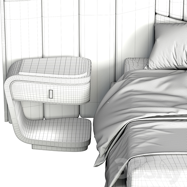 Grilli Prisma Bed 3DSMax File - thumbnail 5