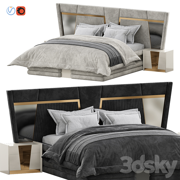 Gustav Bed by Medusa Home 3DS Max Model - thumbnail 1