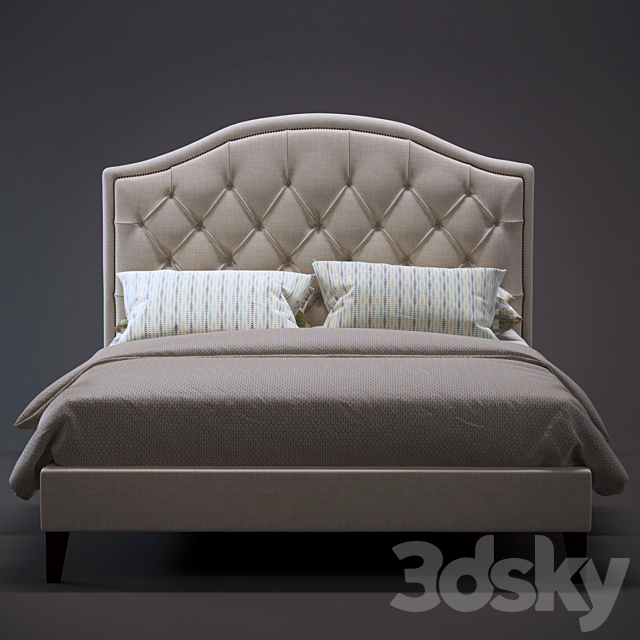 H60F Tufted Bedframe 3DSMax File - thumbnail 3