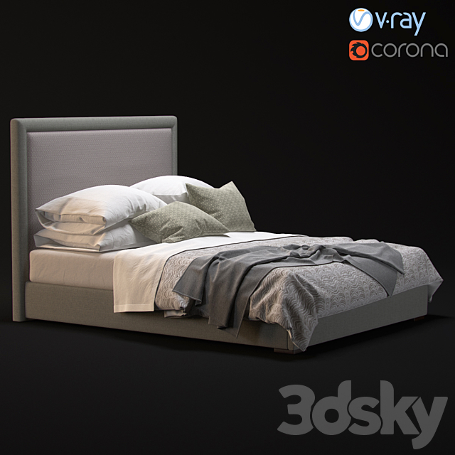 H62F Bedframe 3ds Max - thumbnail 1