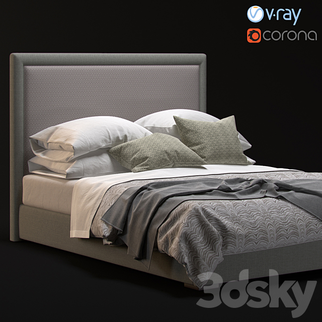 H62F Bedframe 3ds Max - thumbnail 2