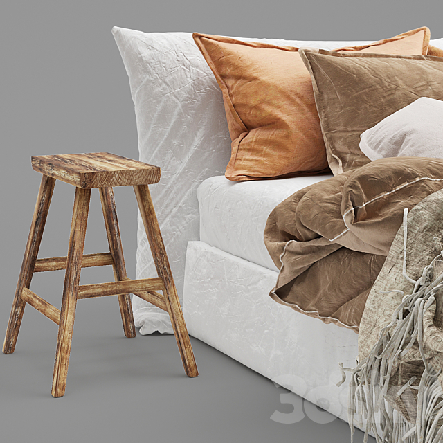 Hale Mercantile Co flax linen bed 2 3DSMax File - thumbnail 4