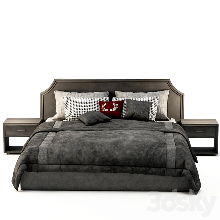 Hamilton bed 3DS Max Model - thumbnail 2