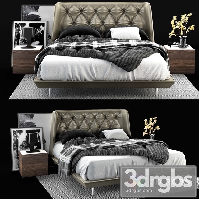 Hampton Calligaris Bed 3dsmax Download - thumbnail 1