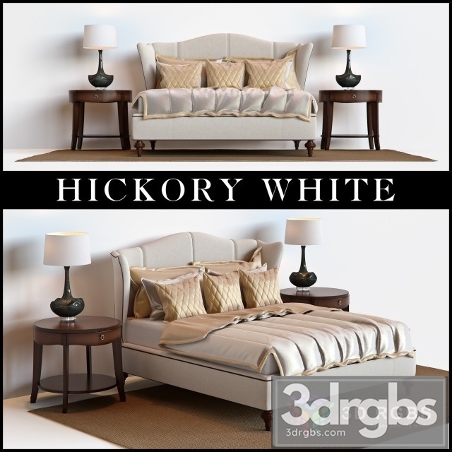 Hickory White Bed 3dsmax Download - thumbnail 1