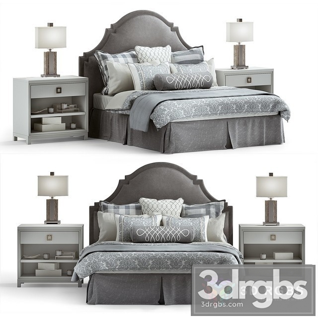 Hickory White Bella Bed 3dsmax Download - thumbnail 1