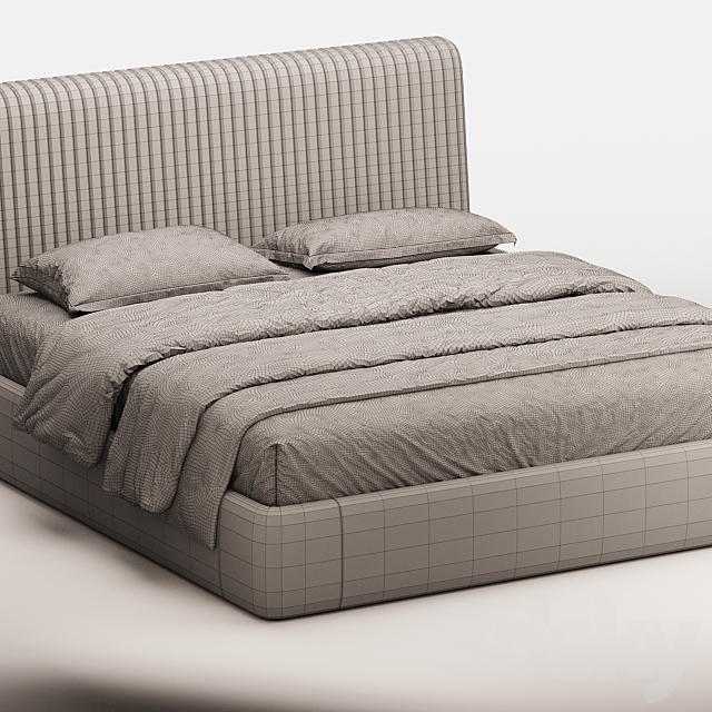 His Bed 3ds Max - thumbnail 3