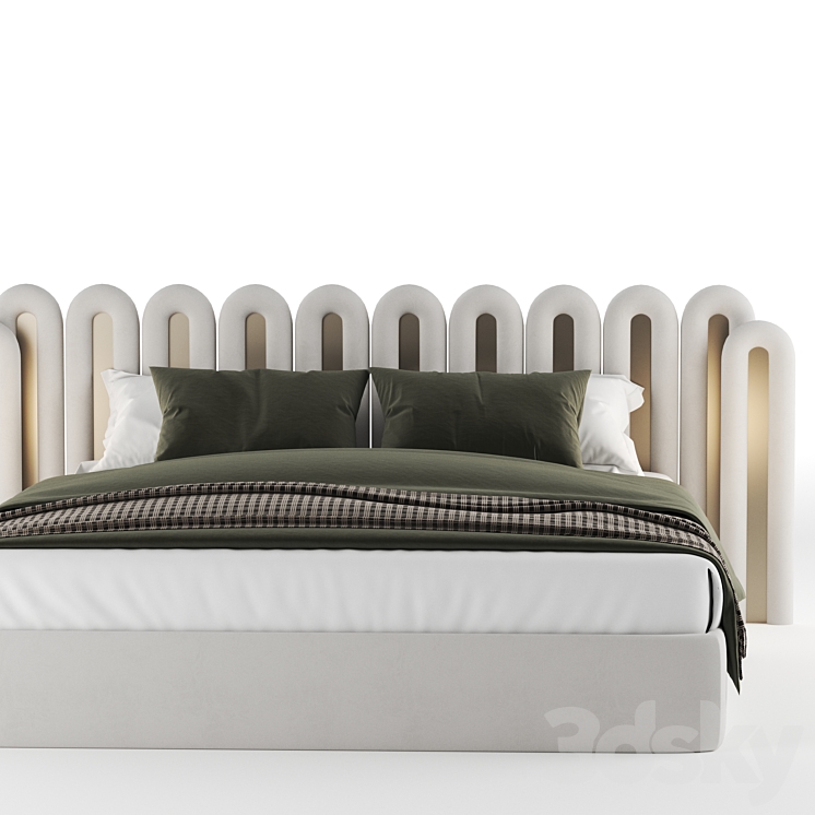 Hommes DEMIZ Bed 3DS Max Model - thumbnail 2