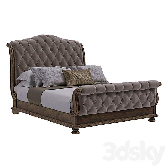 Hooker Furniture Bedroom Rhapsody King Tufted Bed 3DSMax File - thumbnail 1