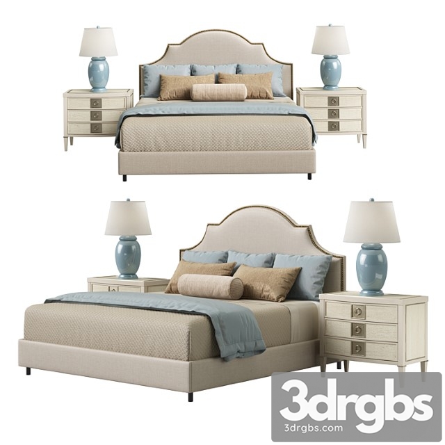 Horchow Cheresse King Bed 3dsmax Download - thumbnail 1