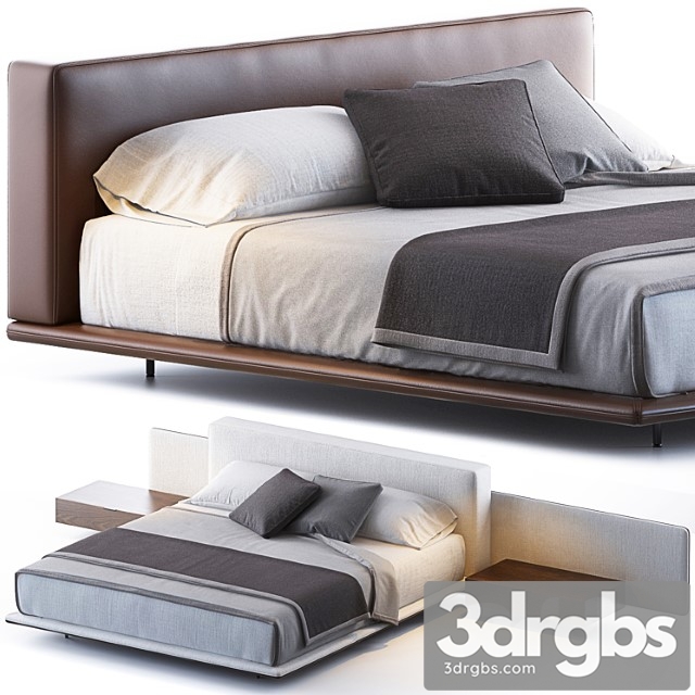 Horizonte Bed By Minotti 3dsmax Download - thumbnail 1