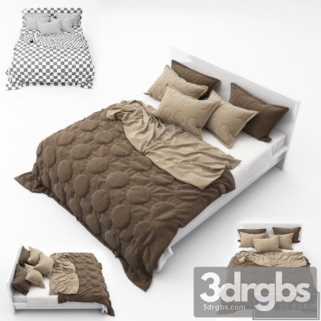 Hotel Bed 3dsmax Download - thumbnail 1