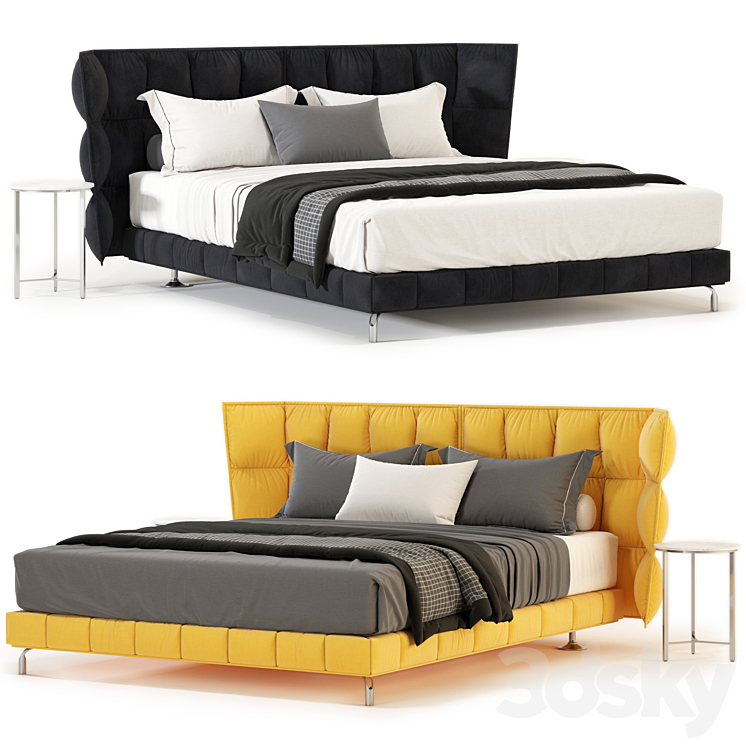 Husk bed 3DS Max Model - thumbnail 2