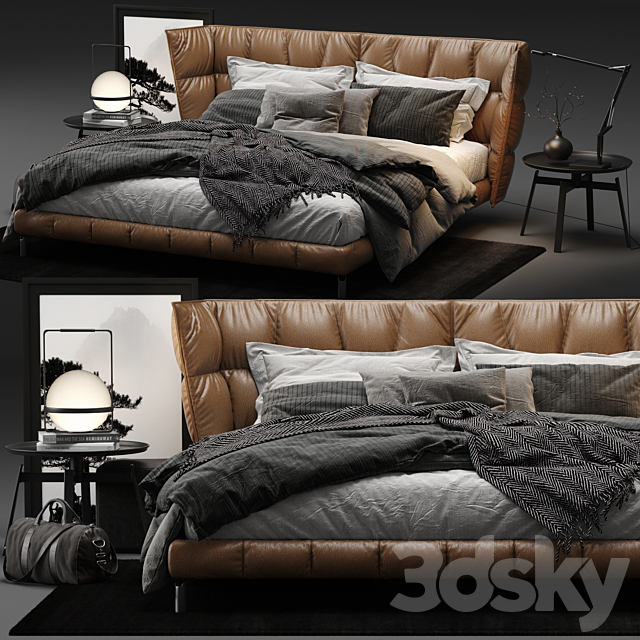 Husk Bed 3DS Max Model - thumbnail 2