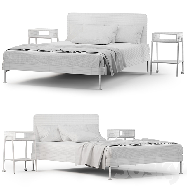 IKEA Delakting Bed 3DSMax File - thumbnail 2