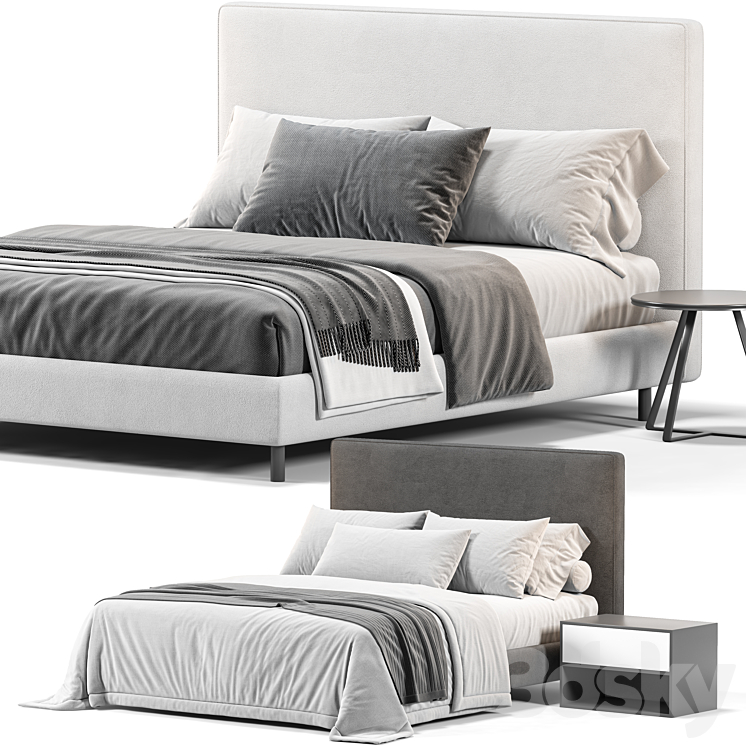 Ikea Dunvik Bed 3DS Max Model - thumbnail 2