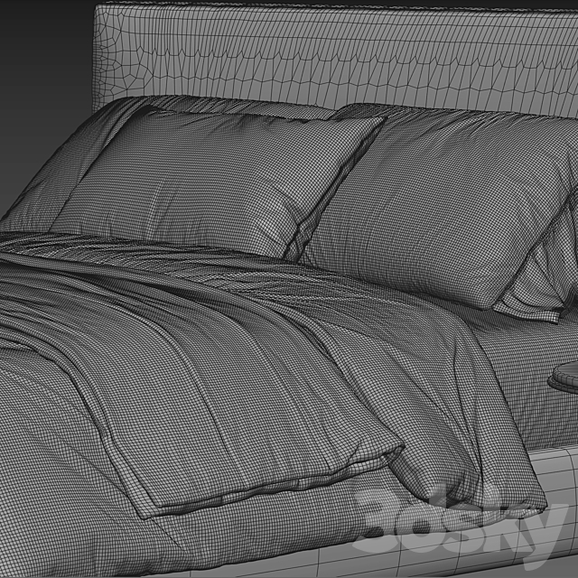 Ikea Dunvik Bed 3ds Max - thumbnail 3