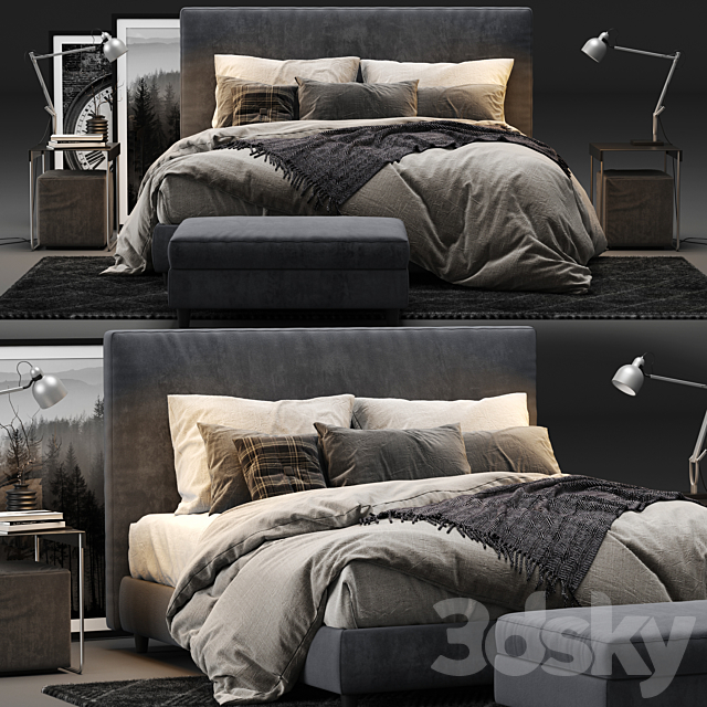 Ikea Dunvik Bed 3DSMax File - thumbnail 1