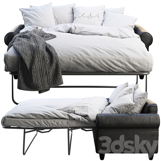 Ikea Fixhult sofa-bed 3DS Max Model - thumbnail 2