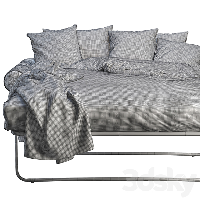 Ikea Fixhult sofa-bed 3DS Max Model - thumbnail 3