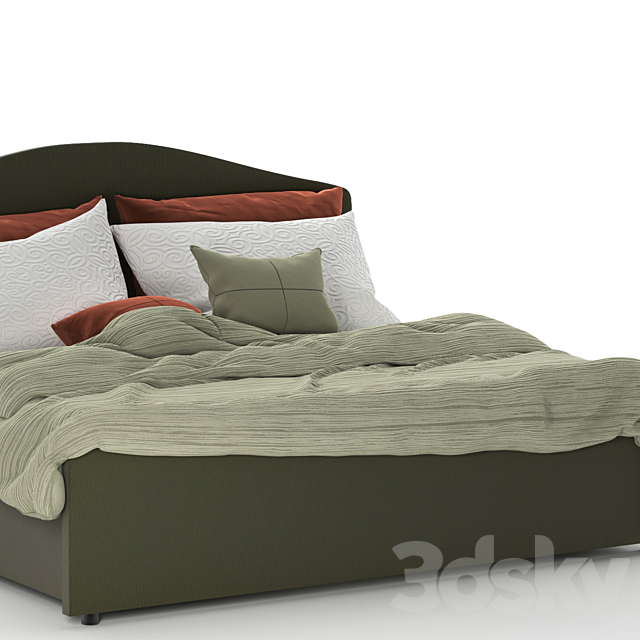 Ikea Hauga Bed Queen set 31 3DS Max Model - thumbnail 3