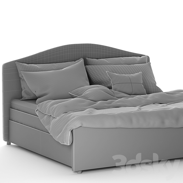 Ikea Hauga Bed Queen set 31 3DS Max Model - thumbnail 6