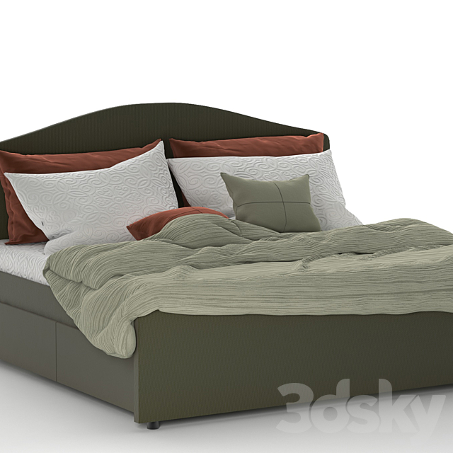 Ikea Hauga Bed Queen set 31 3DS Max Model - thumbnail 7