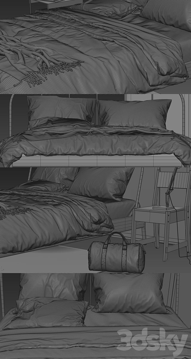 IKEA KOPARDAL Bed 3DSMax File - thumbnail 2