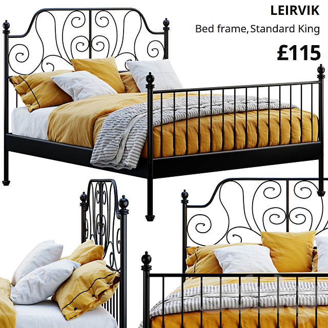 Ikea leirvik bed 3DSMax File - thumbnail 1