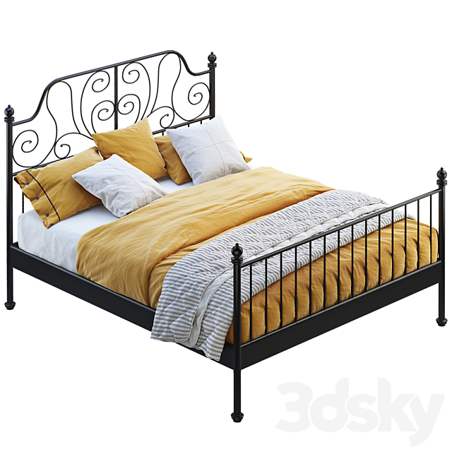 Ikea leirvik bed 3DSMax File - thumbnail 2