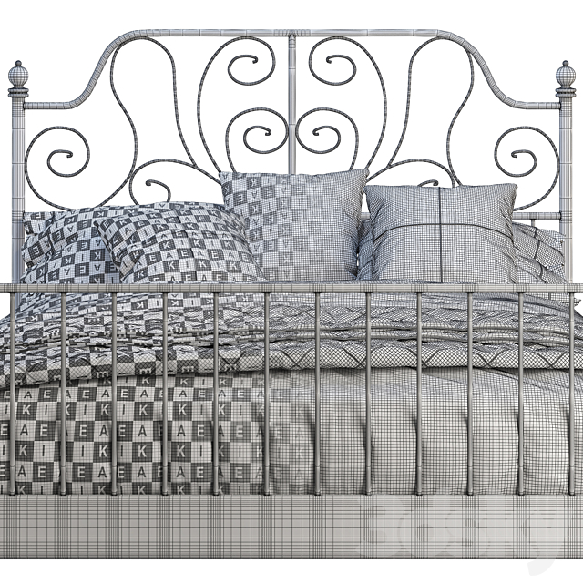 Ikea leirvik bed 3DSMax File - thumbnail 3