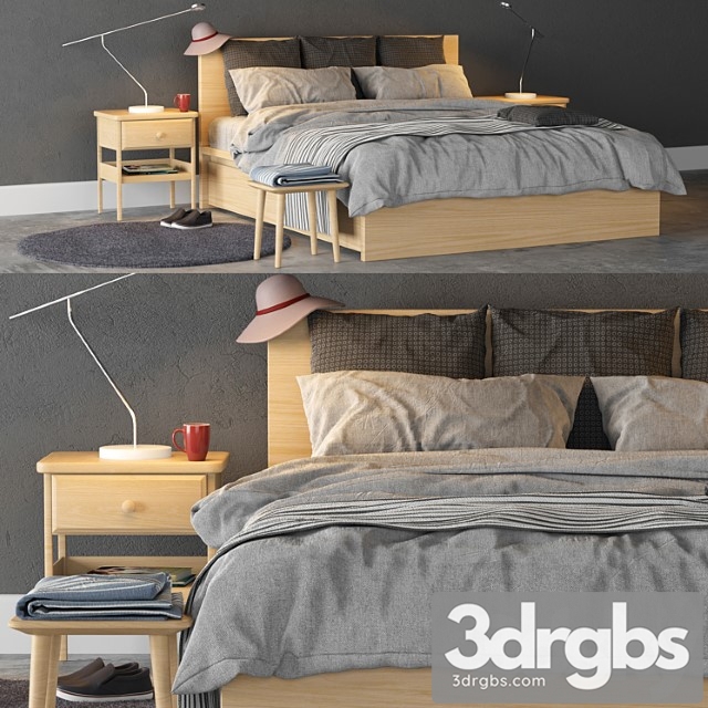 Ikea malm bed 2 3dsmax Download - thumbnail 1