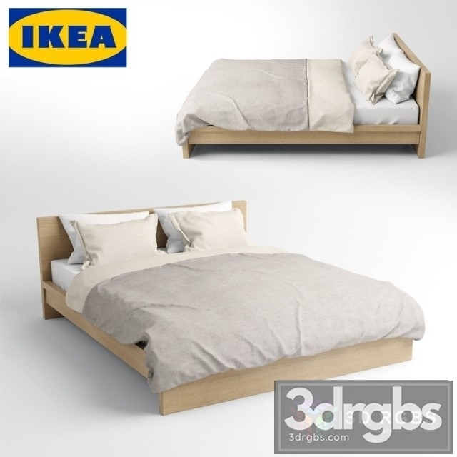 Ikea Malm Bed 3dsmax Download - thumbnail 1