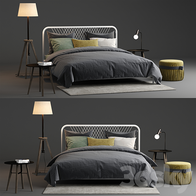 Ikea nesttun bed 3DSMax File - thumbnail 1