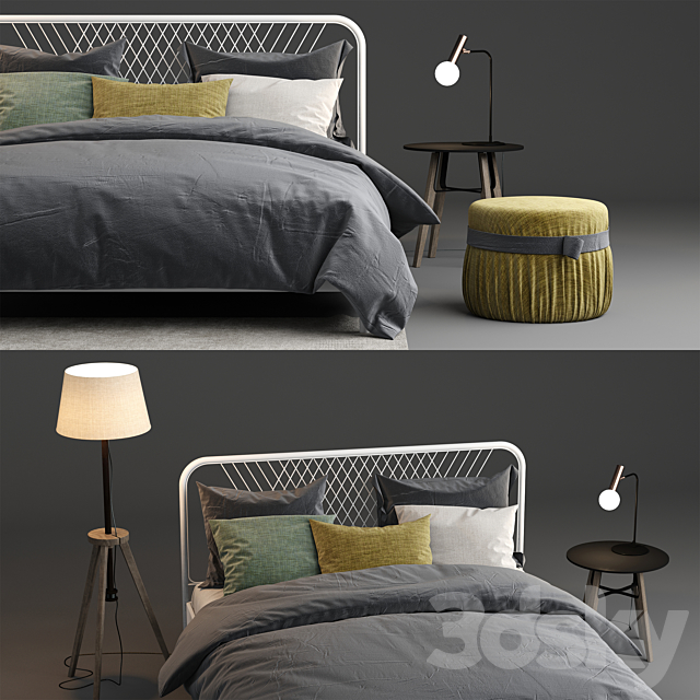 Ikea nesttun bed 3DSMax File - thumbnail 2