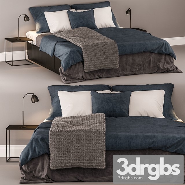 Ikea nordli bed double 2 2 3dsmax Download - thumbnail 1