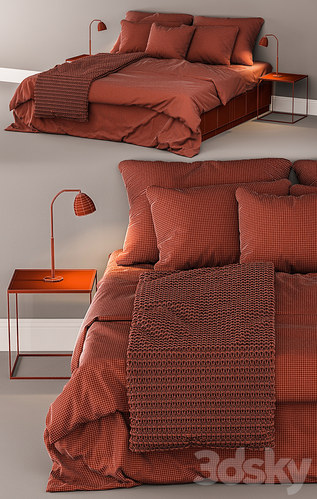 ikea nordli bed double 2 3DSMax File - thumbnail 3