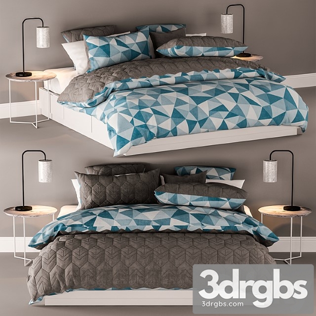 Ikea nordli bed double 3 2 3dsmax Download - thumbnail 1