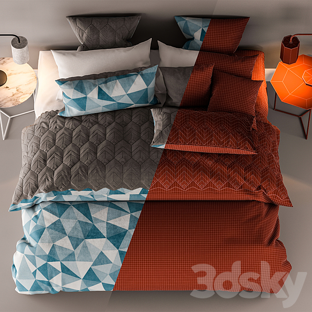 Ikea Nordli bed double 3 3DSMax File - thumbnail 2